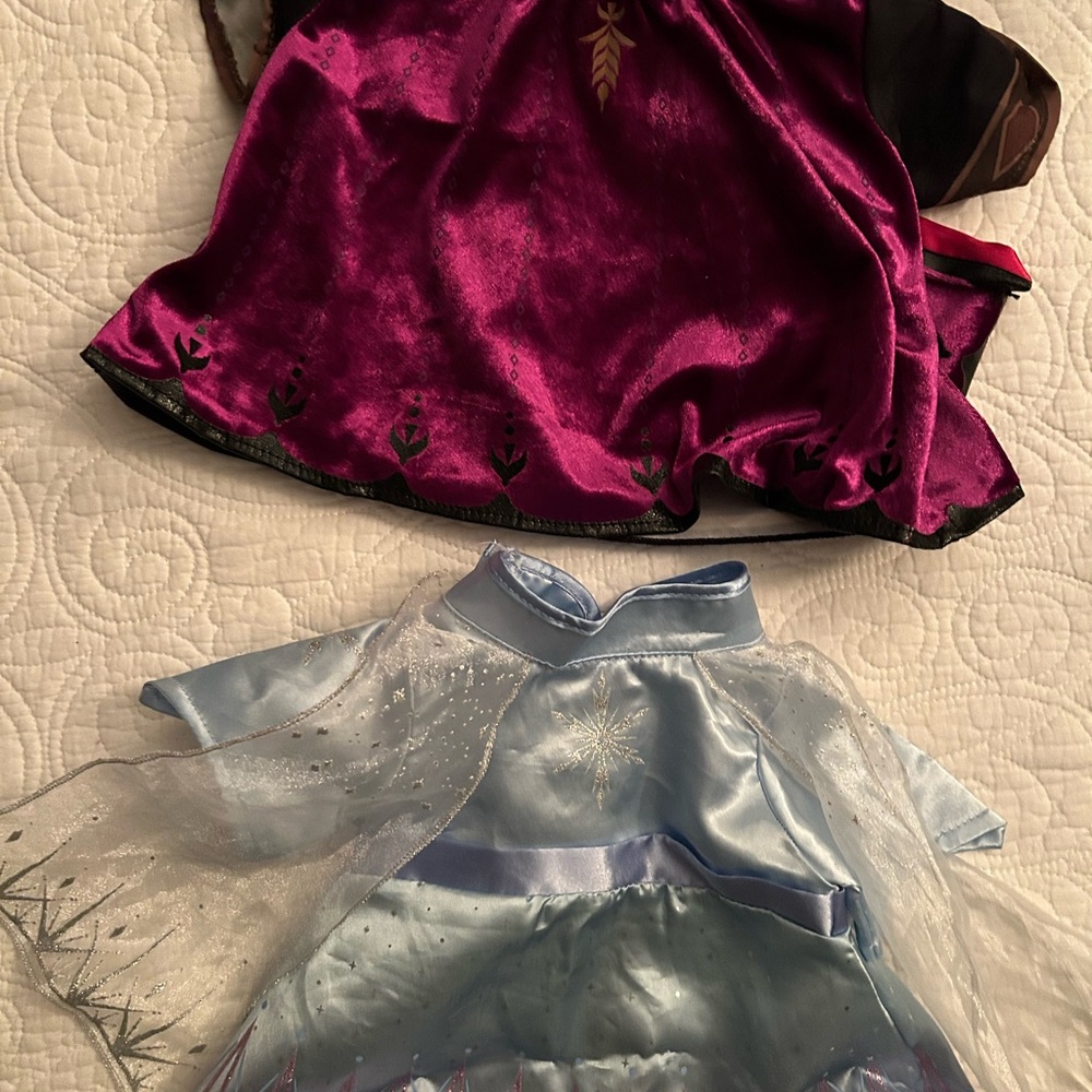 Build a Bear LOT - includes stuffed Dino, Anna dress/shoes, Elsa dress/shoes … - Picture 7 of 10